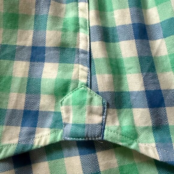 Southern Tide bright gingham checked long sleeve button down shirt L - Picture 8 of 10